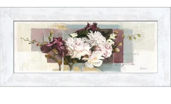 Rahmenbild Ornaments with Peonies 44 x 94 cm