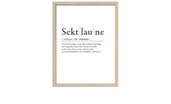 Rahmenbild Sektlaune 33 x 43 cm