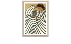Rahmenbild Striped Woman 55 x 75 cm