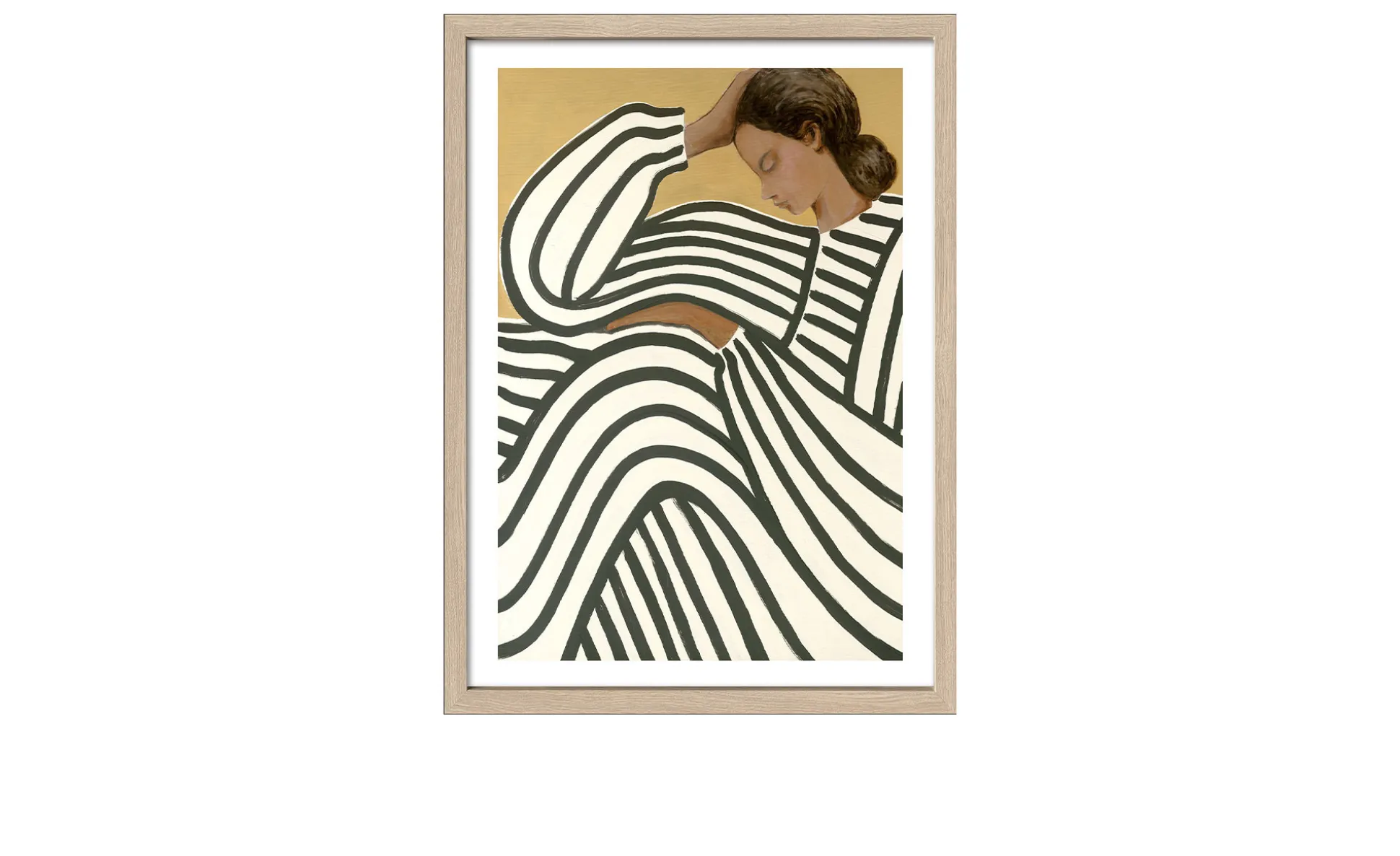 Rahmenbild Striped Woman 55 x 75 cm