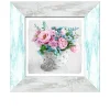 Rahmenbild Vase with colorful Bouquet 44 x 44 cm