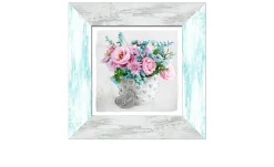 Rahmenbild Vase with colorful Bouquet 44 x 44 cm