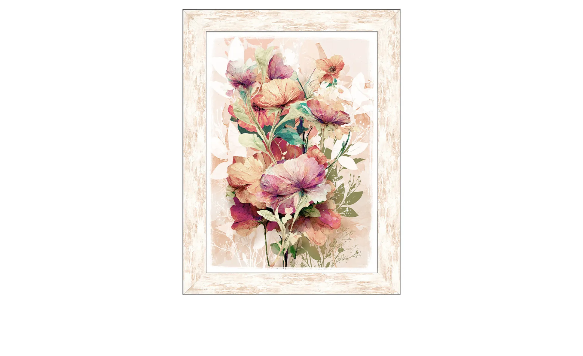 Rahmenbild Watercolor Flowers 50 x 70 cm