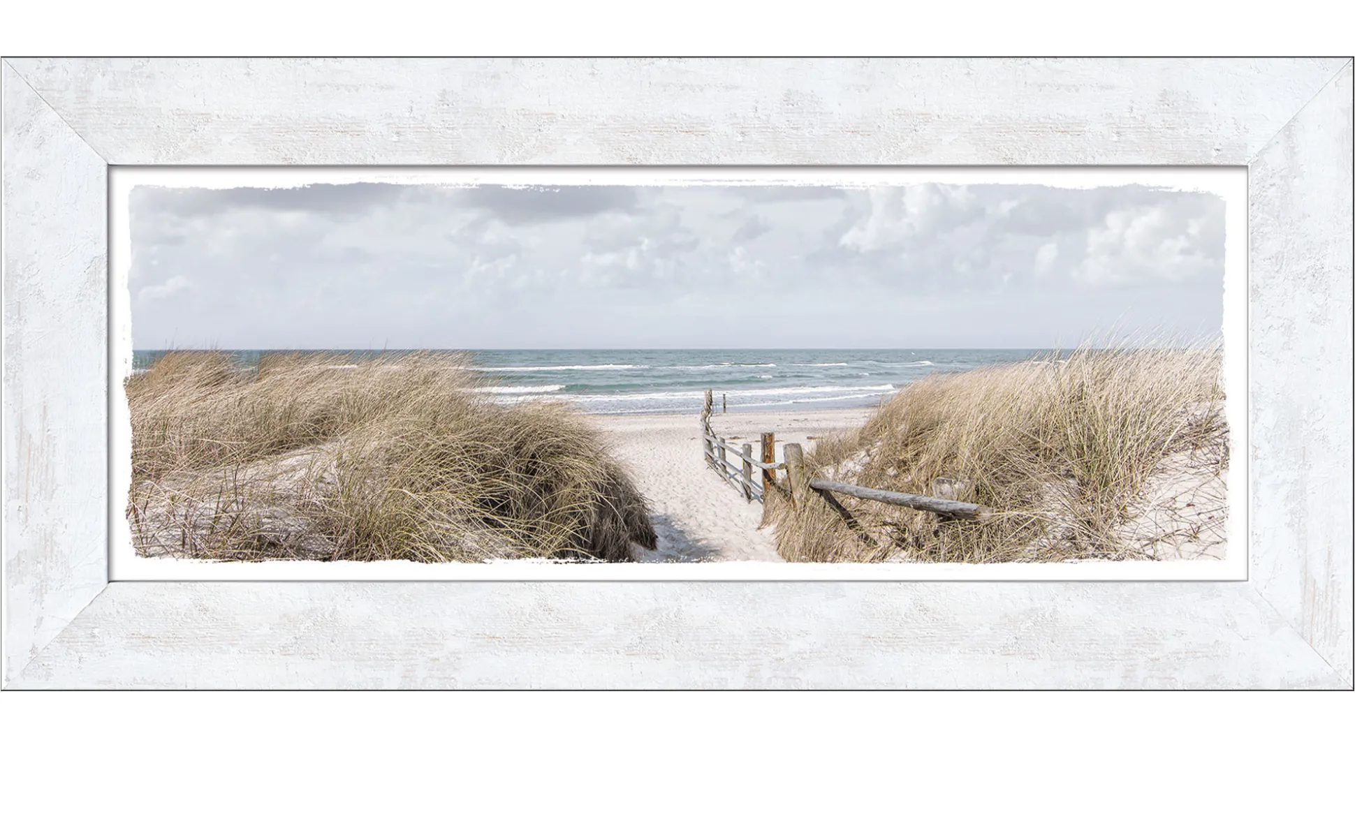 Rahmenbild Way To Beach 44 x 94 cm