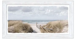 Rahmenbild Way to Beach 69 x 129 cm