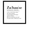 Rahmenbild Zuhause 33 x 33 cm
