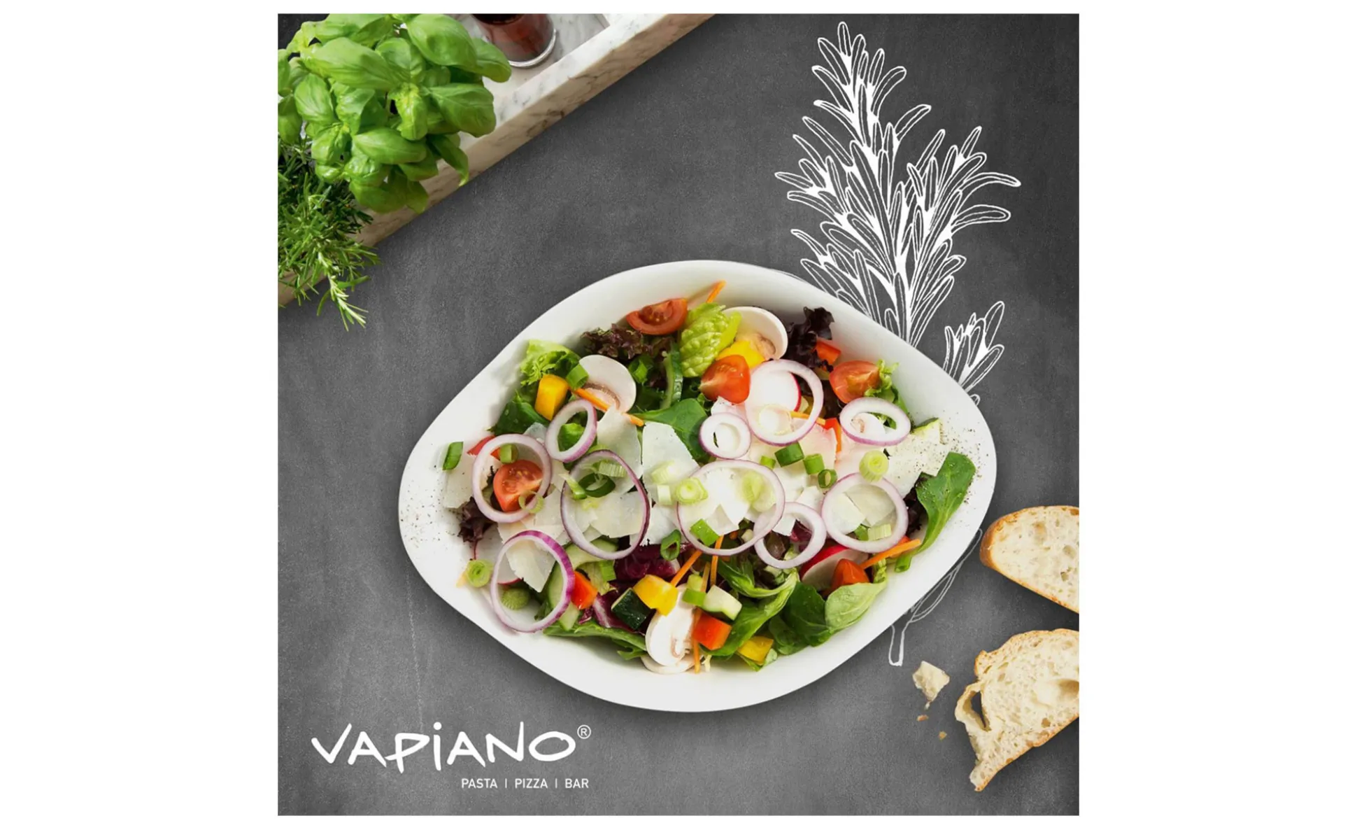Salatschale Vapiano 2er-Set 21 cm
