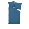 Satin-Bettwäsche 155 x 220 cm Jeansblau